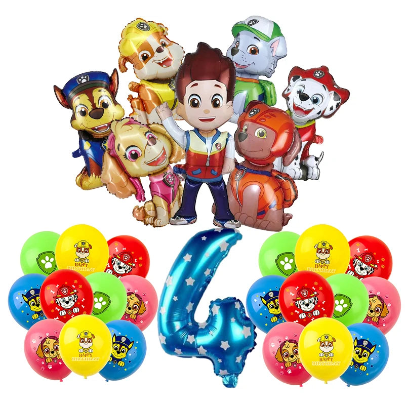 🔵 Paw Patrol Birthday Party Supplies - Balloons, Tableware, Backdrop, Stickers & More - Cyprus