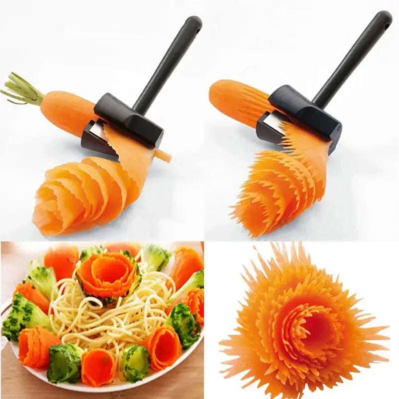 SPIRAL CUTTER & PEELER: Εργαλείο λαχανικών λαχανικών κουζίνας 🥕