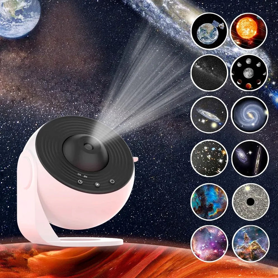 DVOLADOR 360 ° LED Night Light Galaxy Projector mit 12 Displayszenarien für Kinder