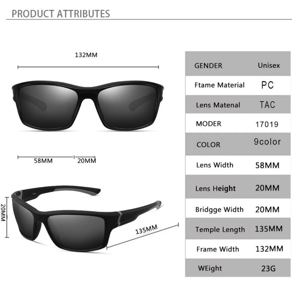 Neue trendige polarisierte Brille Outdoor Sport fahren männliche weibliche Sonnenbrille Schutz Googles Lenes Sonnenbrille UV400 Eyewear