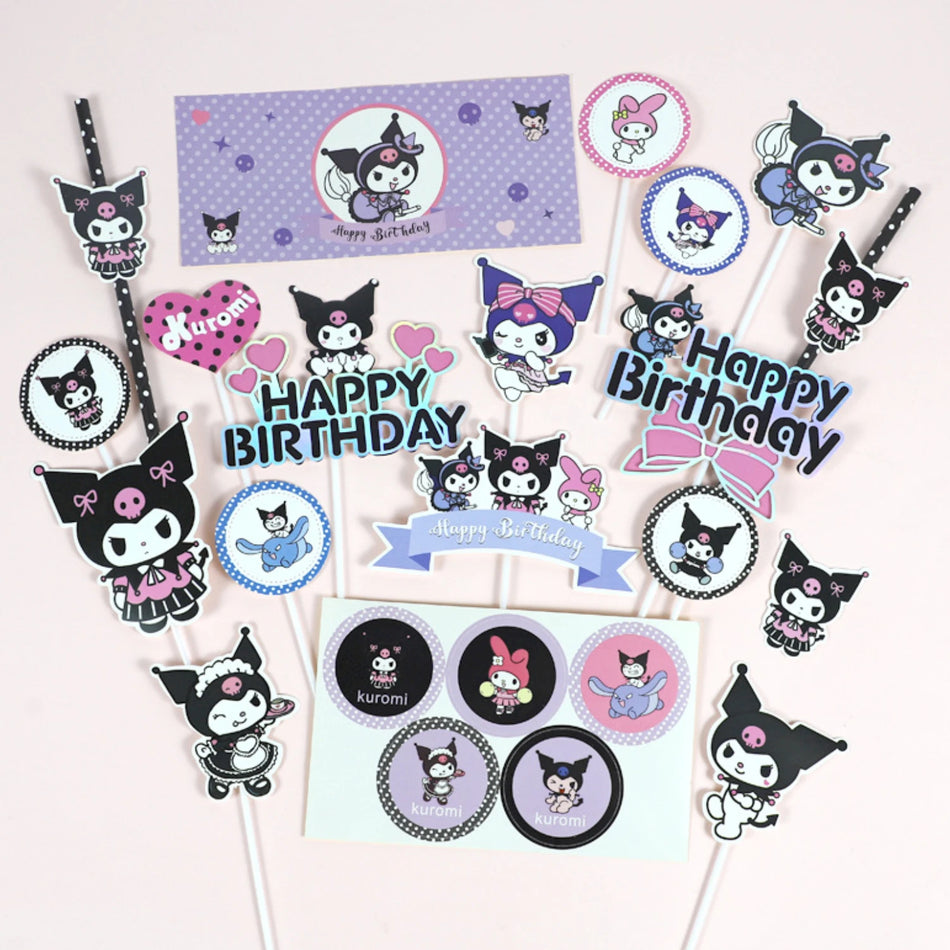 Sanrio Kuromi Cartoon Cake Topper for Kids' Birthday Parties