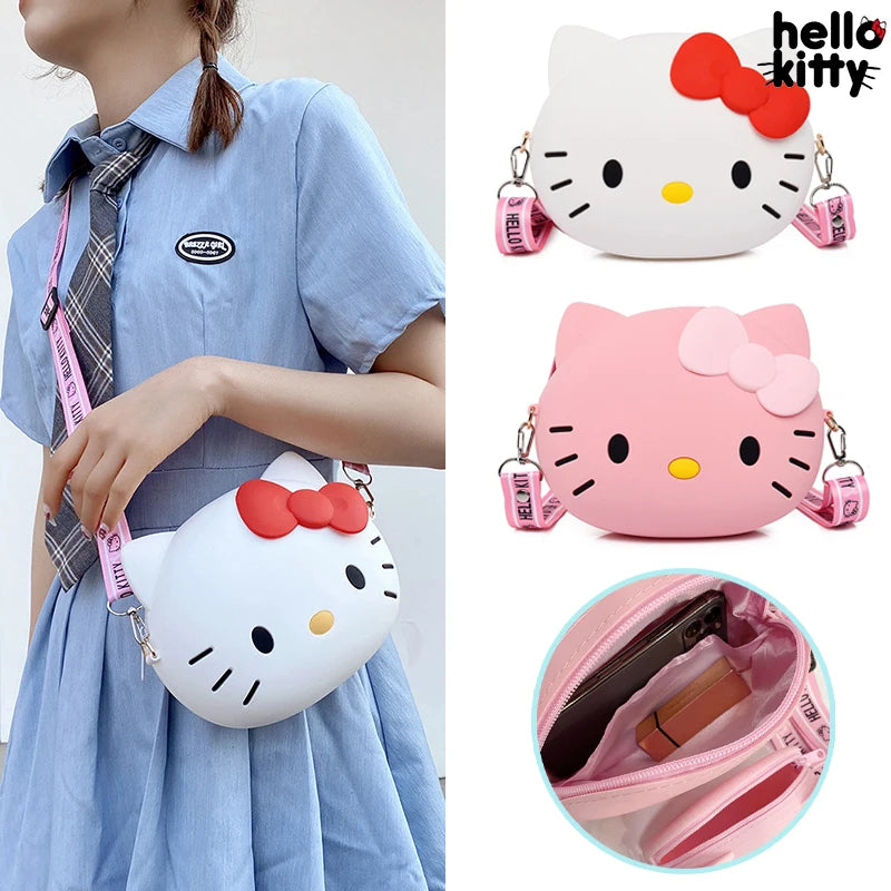 Hello Kitty Kawaii Crossbody Bag - Waterproof 3D Messenger Purse for Women and Kids