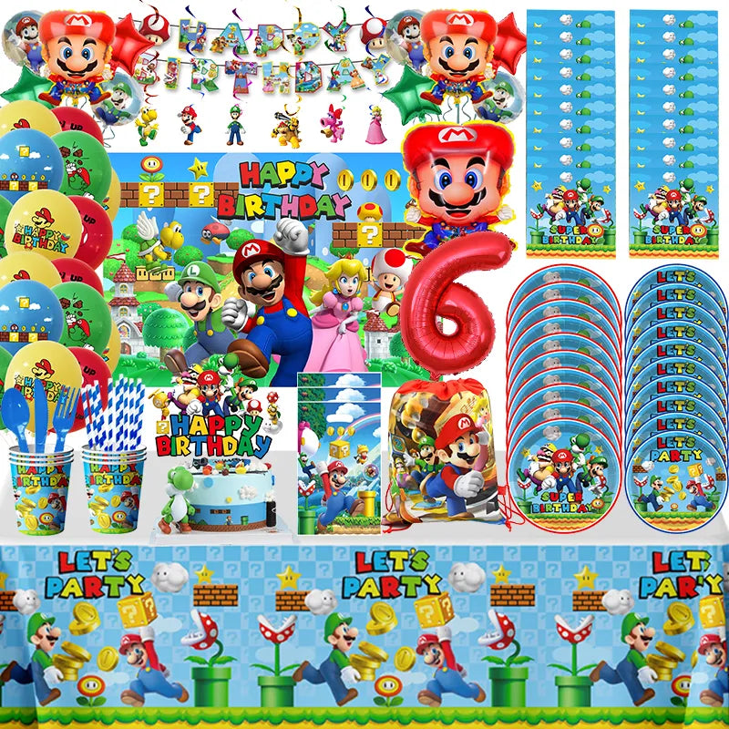 🔵 Super Marioed Bros Birthday Party Decorations & Pokémon Supplies - Κύπρος
