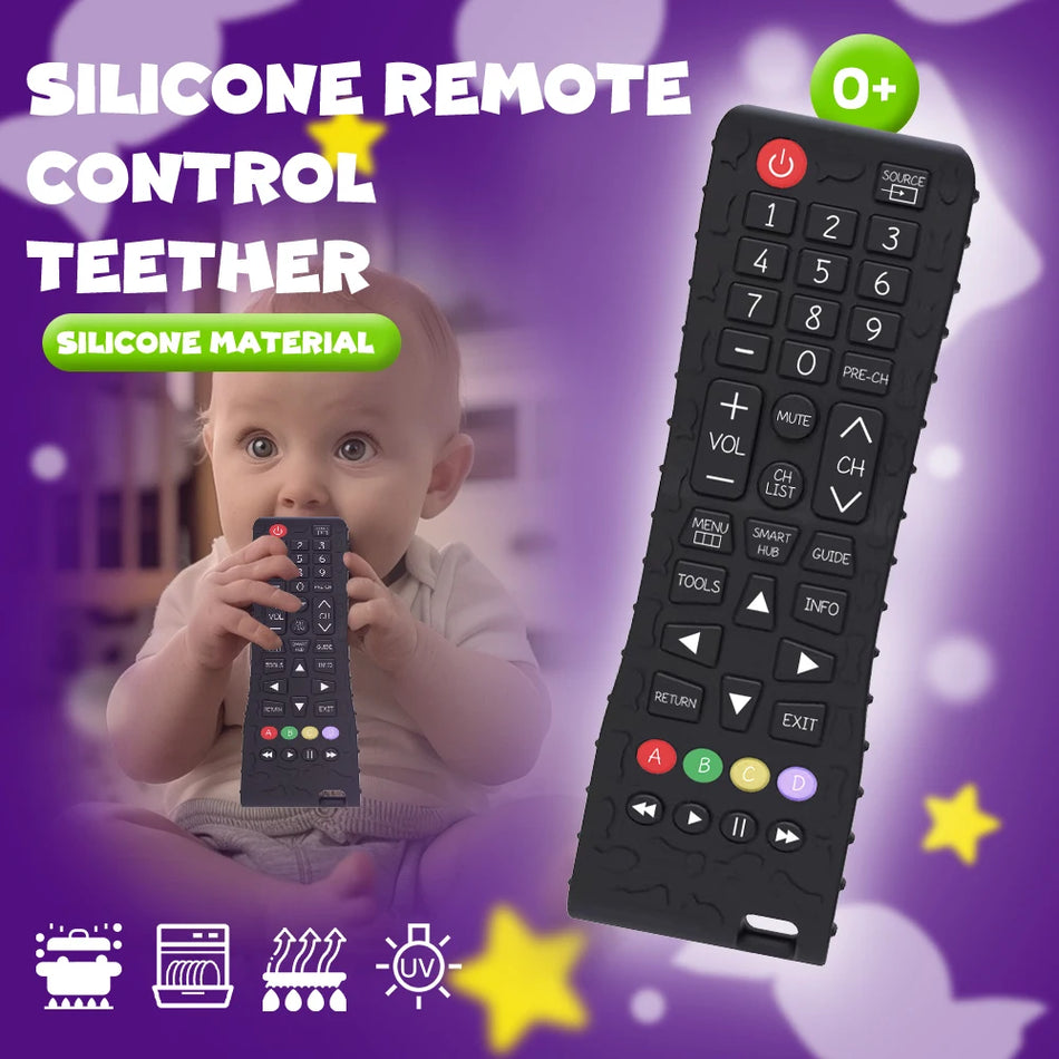 Silicone Baby Teether Toy - TV Remote Control Shape, BPA Free - Cyprus