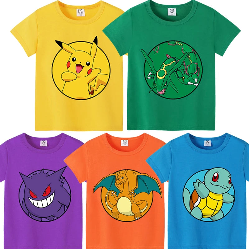 Kawaii Pikachu Graphic T-Shirt for Kids - Cyprus