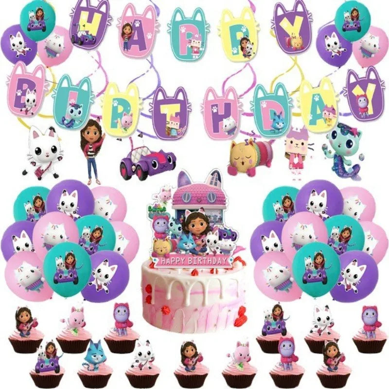 🔵 Disney Gabby's Dollhouse Birthday Party Supplies and Tableware - Cyprus