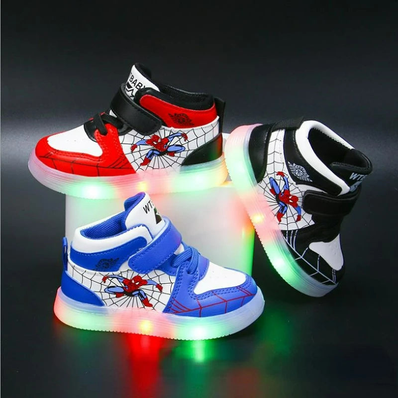 Disney Spiderman LED Light Up Sneakers for Kids