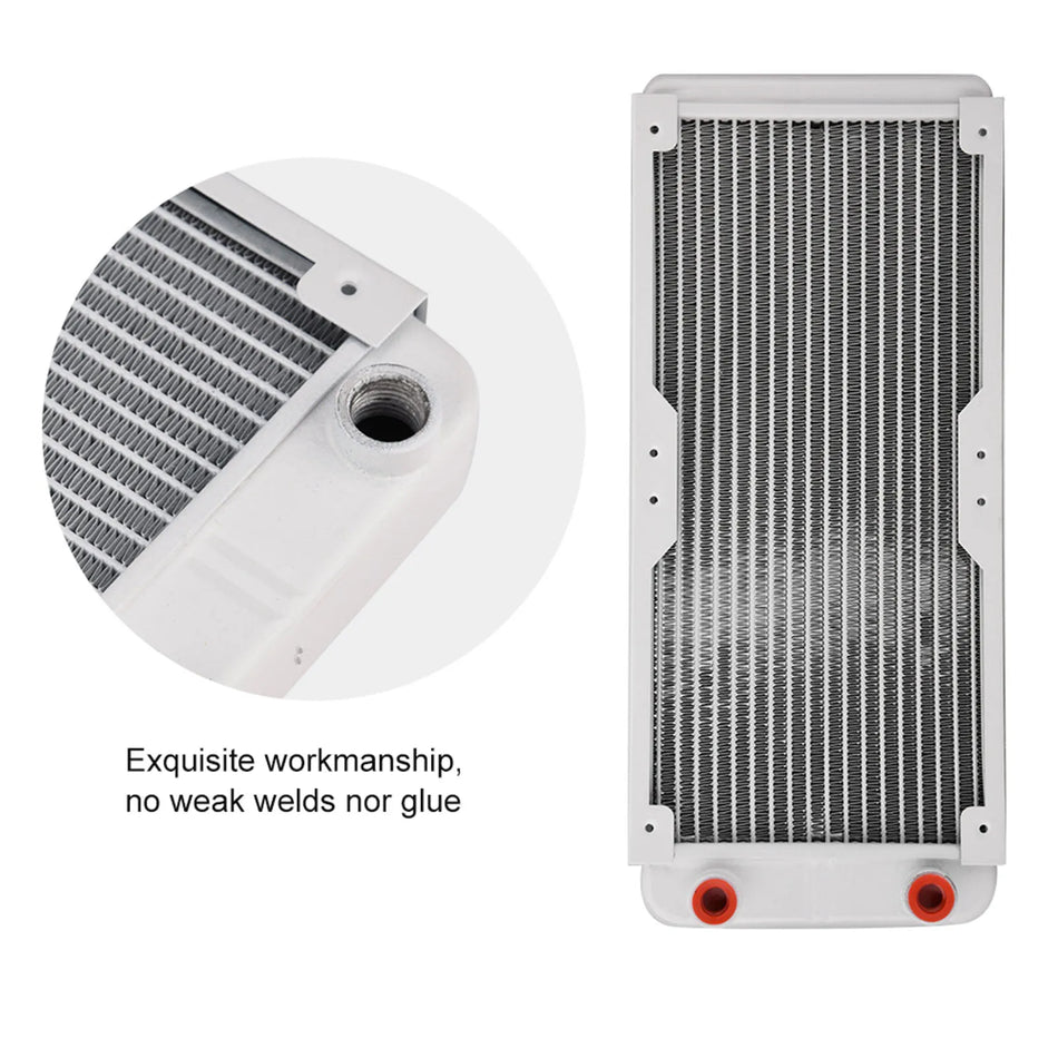 VBESTLIFE Aluminium Water Cooling Radiator - 240mm / 360mm Options