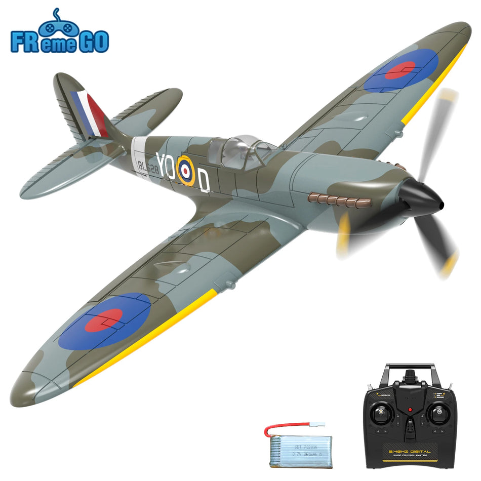 Avion RC Volantex Spitfire EPP - Envergure de 400 mm, 2.4G, Chasseur Acrobatique à Une Touche 