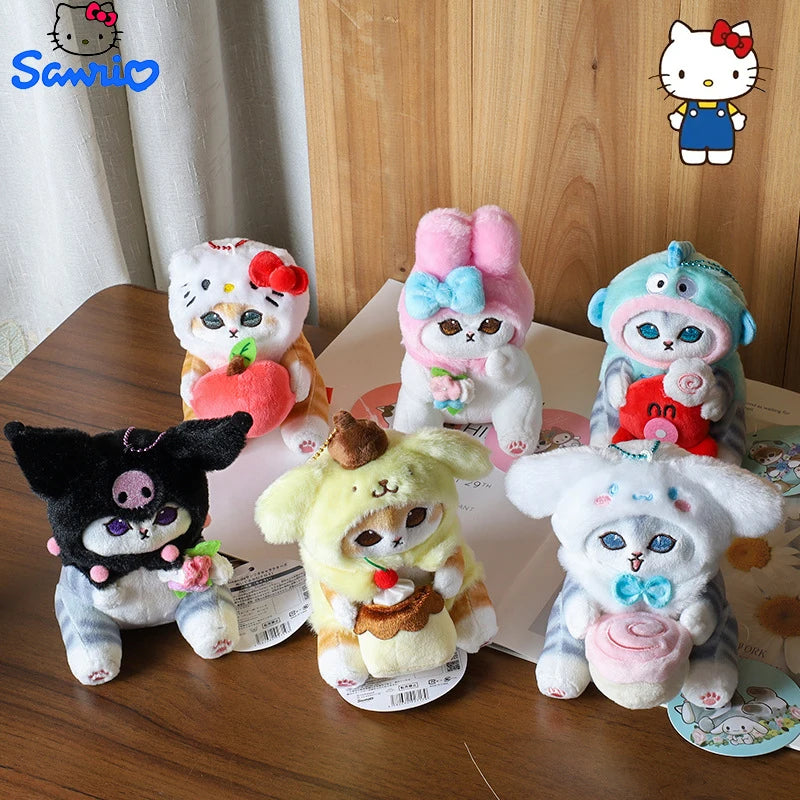 Sanrio Plush Caychain - милая акула, жареные креветки и аксессуары куроми