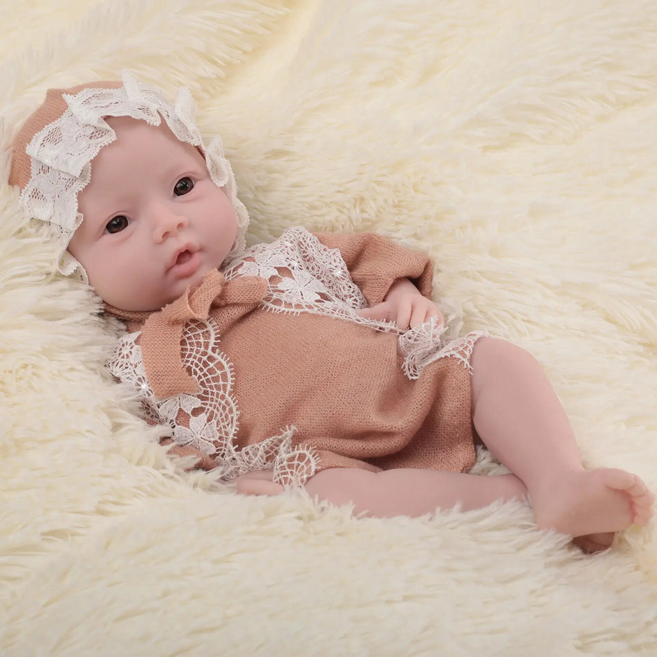 Herpinker 47cm Full Silicone Reborn Baby Doll - Lifelike Real Newborn Baby Girl Kid's Gift - Cyprus