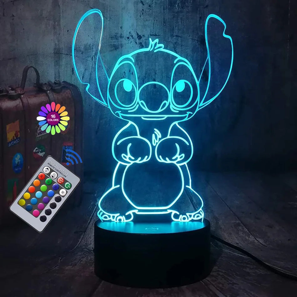 3D Illusion Stitch Night Light with Remote Control - Cyprus