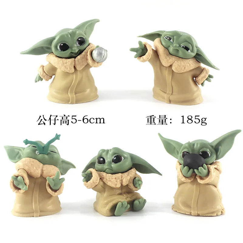 5 adet Yıldız Savaşları PVC Aksiyon Figürü Seti - Usta Bebek Yoda & Darth Koleksiyonu