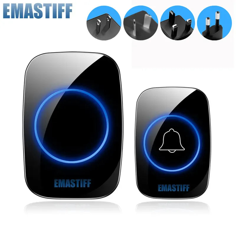 New Home Welcome Doorbell  Intelligent Wireless Doorbell Waterproof 150M Remote EU AU UK US Plug smart Door Bell Chime