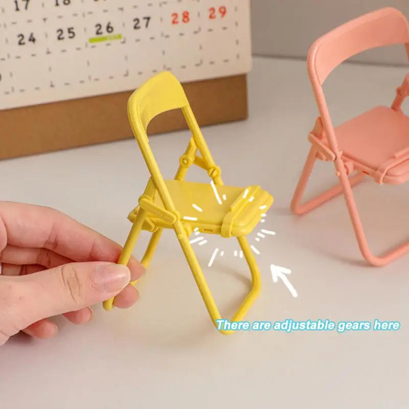 Mini Folding Chair Smart Phone Holder - Macaron Colour Desktop Decoration - Cyprus