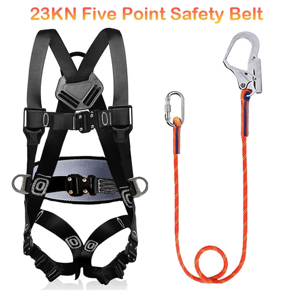 NLNTL High-Strength Safety Harness Set for High Altitude Work & Rock Climbing