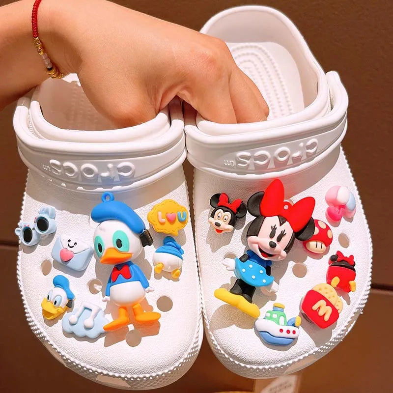 MINISO Cartoon Shoe Buckles - Mickey, Minnie & Donald Duck Charms