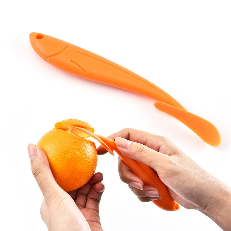 New Orange Peeler Stripper Orange Gerät Peeling Messersaft Helfer Zitrusöffner Kreatives Küchenfrucht Gemüsewerkzeug