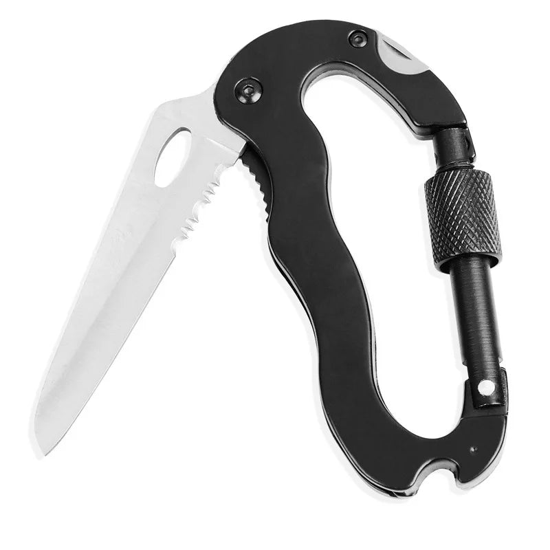 Mountain Climb EDC Stainless Steel Mini Knife Carabiner Multitool 🏔️