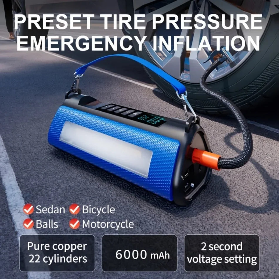 BUVAYE Portable Multi-Function Car Air Pump with Inflatable Lighting - Cyprus