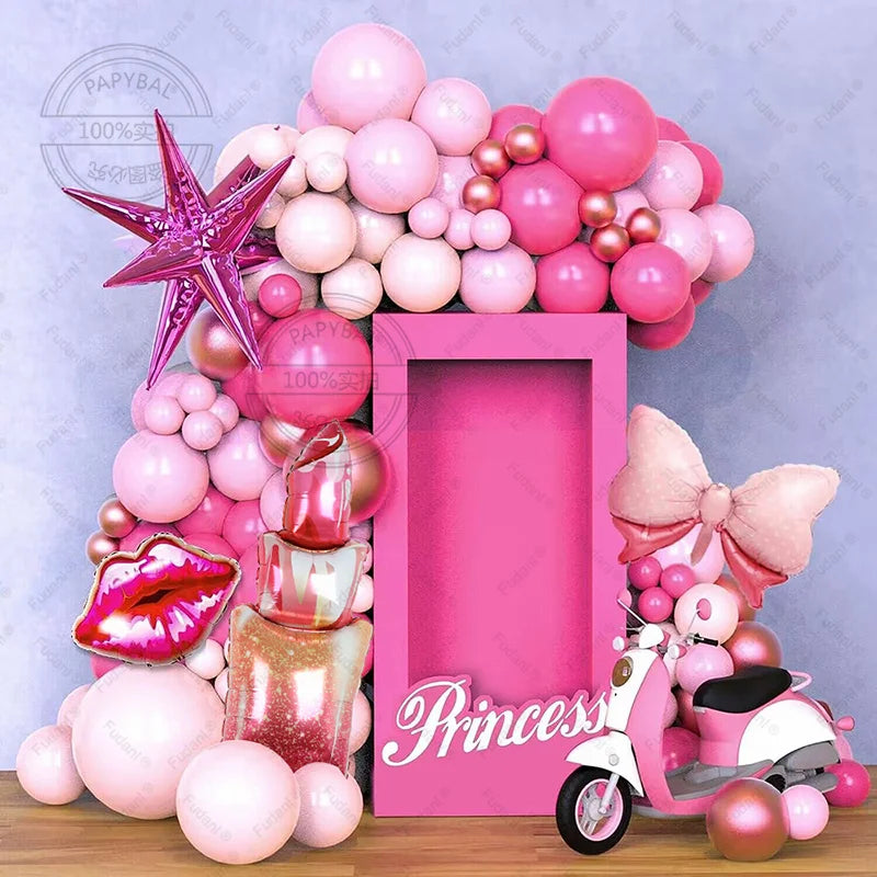 🔵 Εκπληκτική Barbie Princess Theme Balloons Arch Garland Kit - Κύπρος