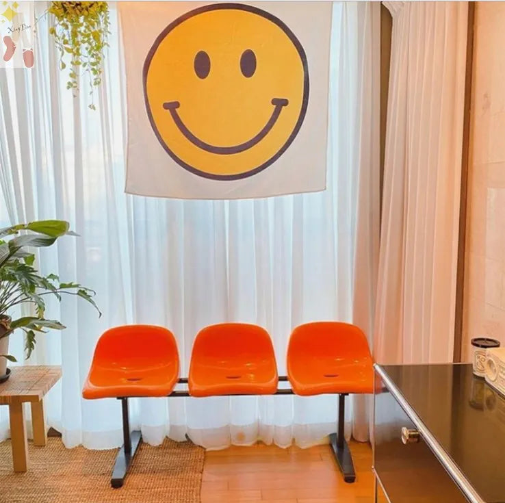 🔵 Ins Korean Smiley Face Alphabet Background Cloth Children's Room Wall Decoration - Cyprus