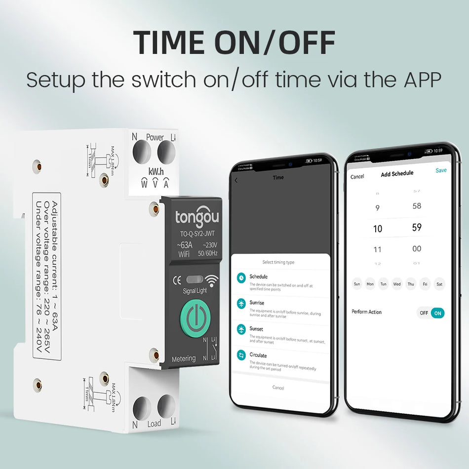 Smart Circuit Breaker mit Over/Under Spannungsschutz und Fernbedienung