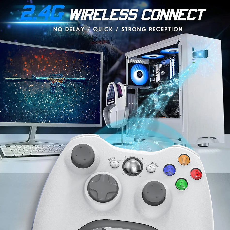 Wireless/Wired 2.4G Controller Controller PC 6-άξονα Joystick Διπλή δόνηση για Xbox360/Winodow Video GamePad