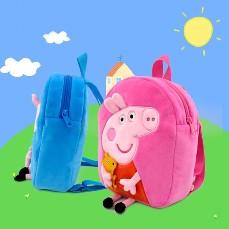 🔵 Peppa Pig Child Plush Backpack George Kindergarten Backpack Κύπρος