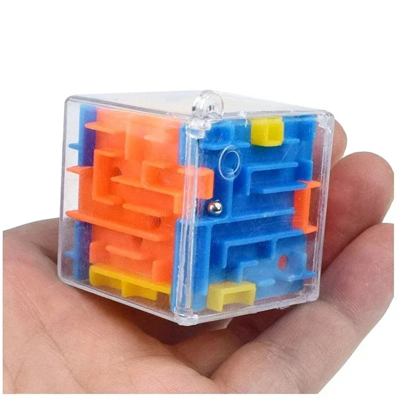 3D Labirent Magic Cube Altı Taraflı Şeffaf Bulma Hızlı Küp Haddeleme Ball Sihirli Küpler Çocuklar İçin Labirent Oyuncak