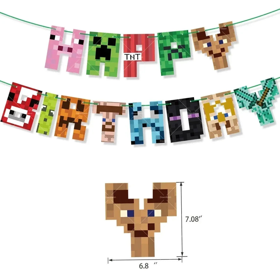 Minecraft Birthday Party Supplies Set - Zypern