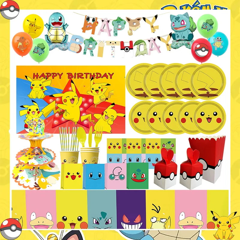 Takara Tomy Pikachu Birthday Party Decoration Kit - Cyprus