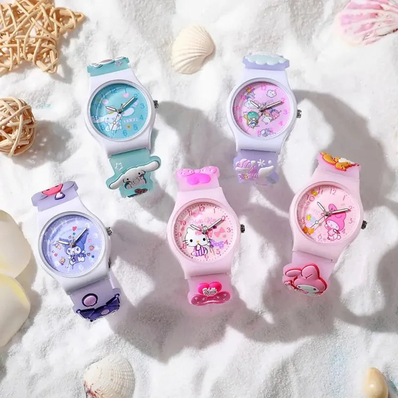 Hello Kitty 3D Pattern Waterproof Quartz Watch for Kids - Cyprus