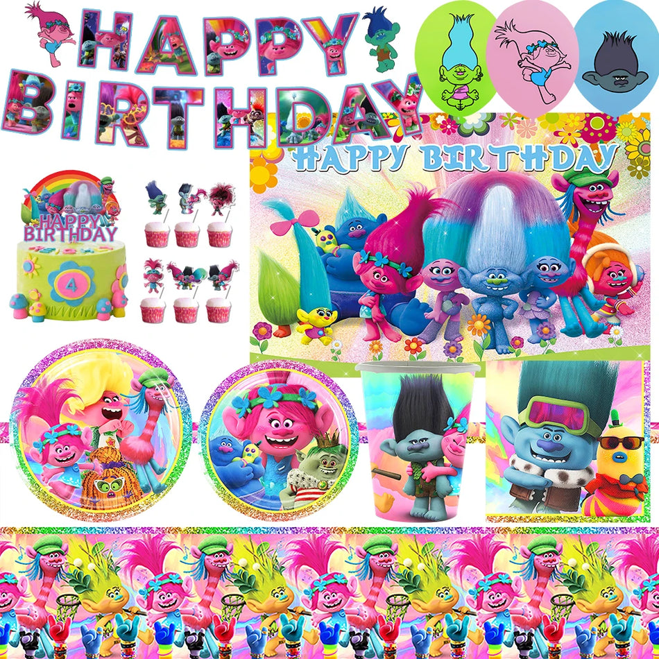 🔵 Disney TROLLS Magic Hair Elf Birthday Party Supplies - Cyprus