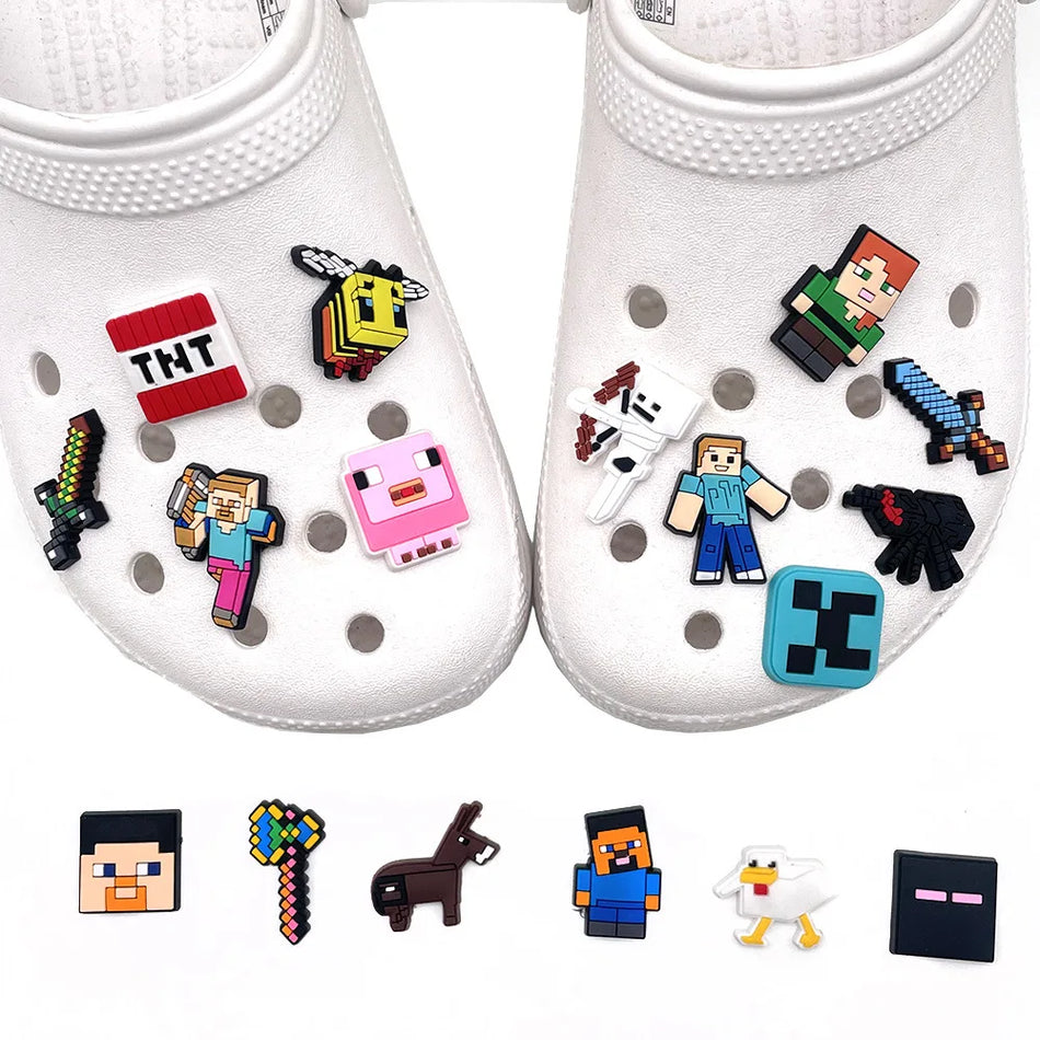 18pcs mon monde mignon de dessins animés PVC Charmes pour les crocs et les sabots