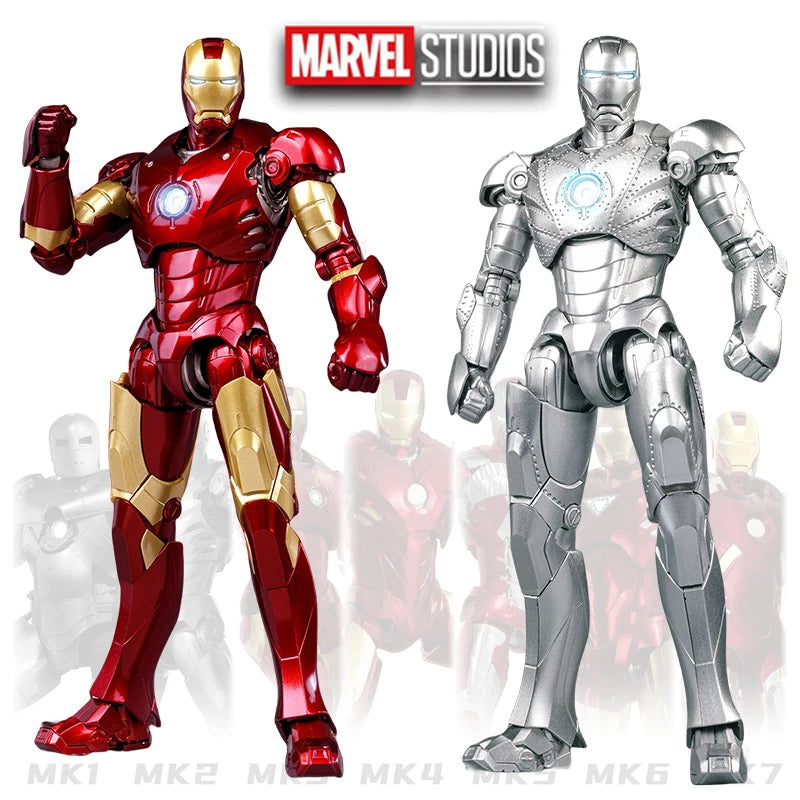 🔵 Marvel Iron Man подлинный Mk1 Mk2 Mk3 Mk4 Mk5 Mk6 Mk7 Spider Man Avengers Infinity War Figure модель сборки игрушек