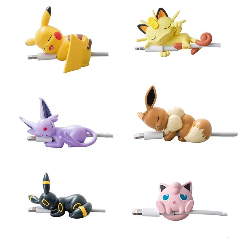 Anime Pokemon Go Cosplay Pikachu USB Schutzhülle Kabel eevee Puppen