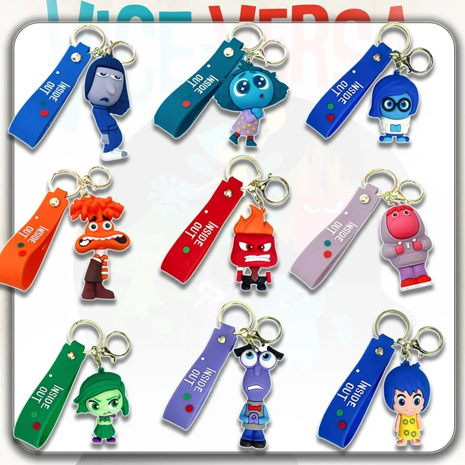 Inside Out 2 Kawaii Keychain - Cute Disney Anime Bag Pendence