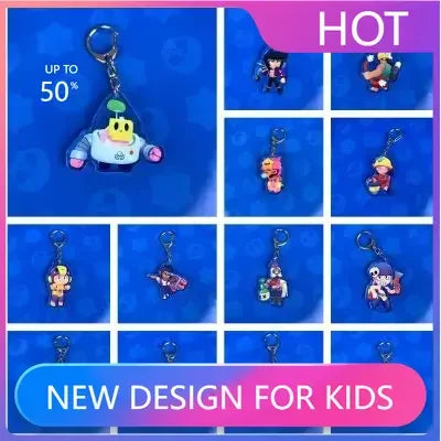 Game Action Figures Keychain Set - Spike, Crow, Sandy, Poco PVC Models