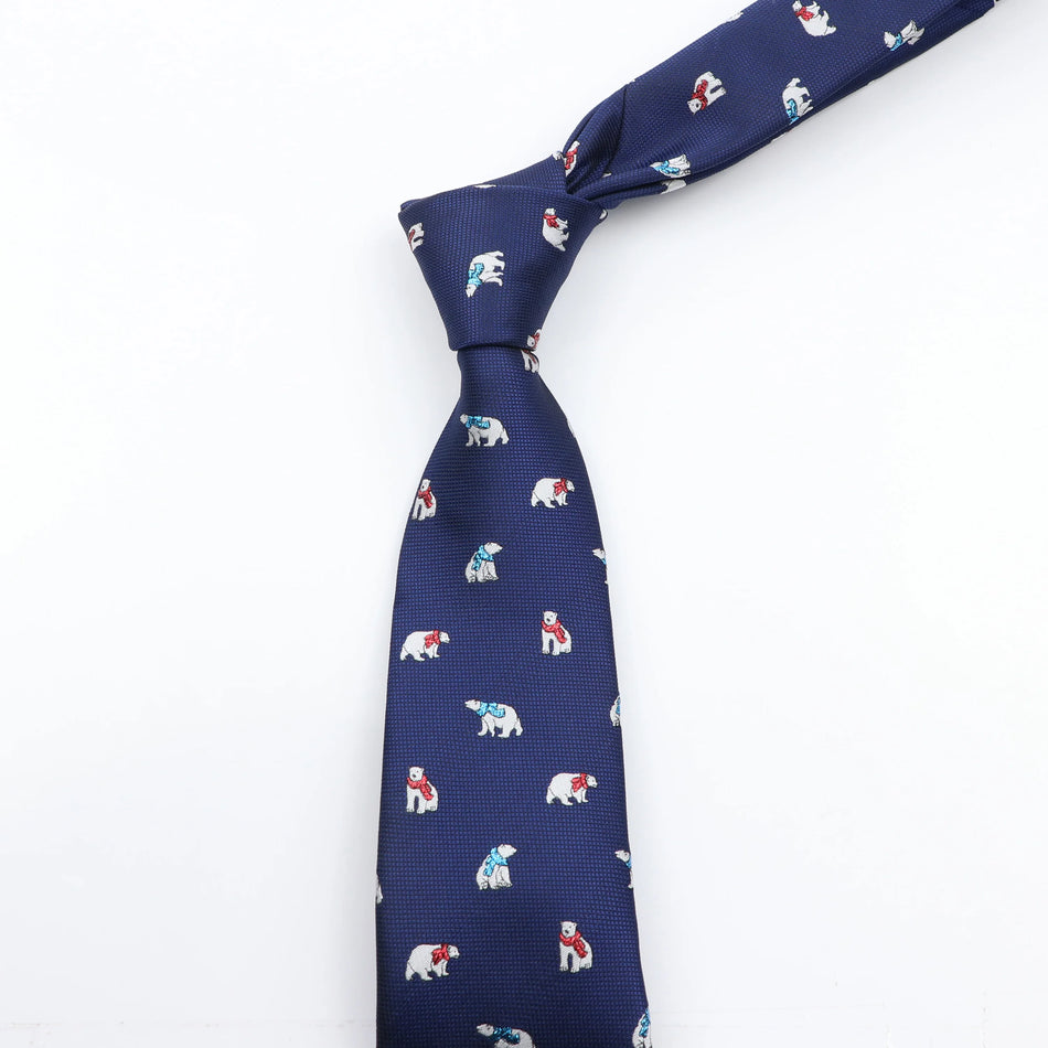 Cute Cartoon Floral Pattern Slim Tie for Men - Cyprus