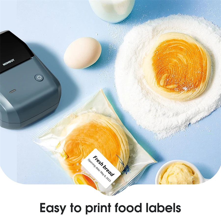 🔵 Niimbot B1 Mini Portable Thermal Printer Self-Adhesive Sticker Label Maker Pocket Printer Labeling Machine Bluetooth Niimbot B1