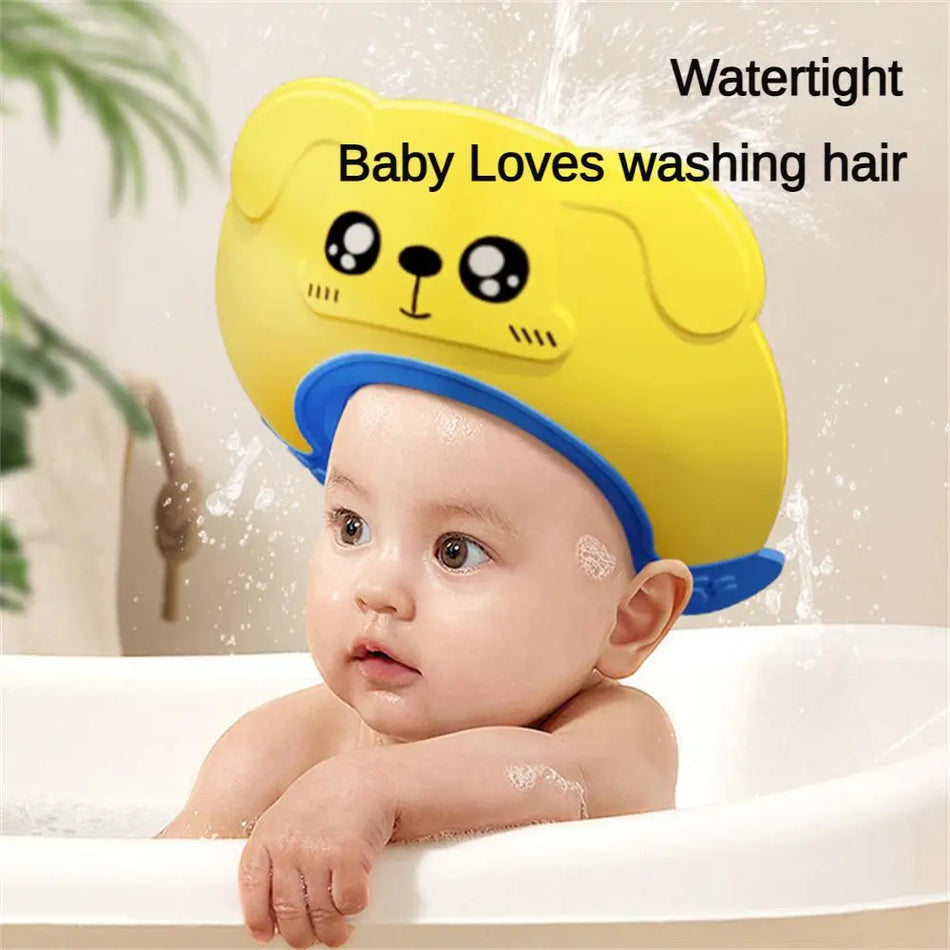 Adjustable Baby Bath Shower Cap  Widen The Head Circumference And Waterproof Ear Protection Childrens Shampoo Cap Baby Items