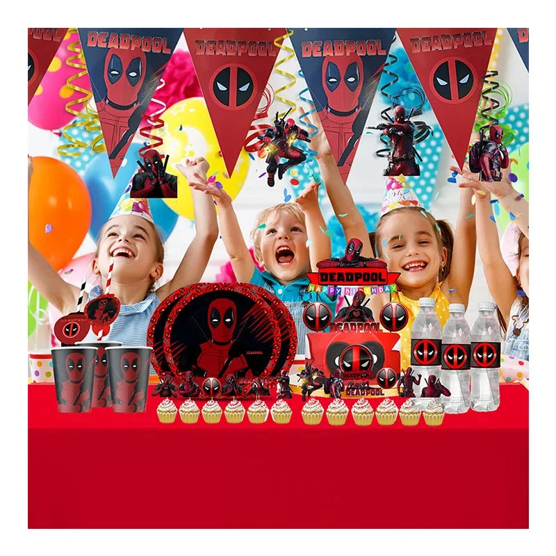 Deadpool vs Wolverine Birthday Party Decoration Kit