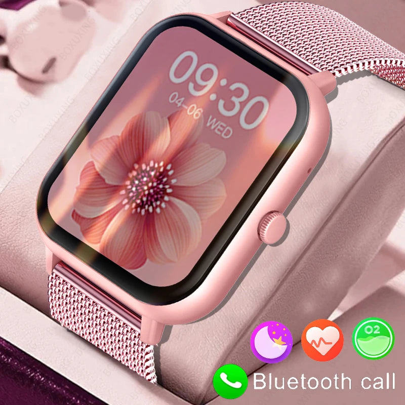 Boxuxing Custom Dial Smart Watch für Frauen - wasserdichte Bluetooth -Fitness -Tracker