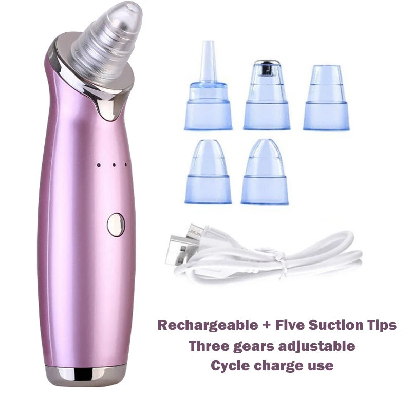 Blackhead Remover Face Deep Nose Cleaner T Zone Pore Acne Pimple Removal Vacuum Suction Facial Diamond Beauty Clean Skin Tool