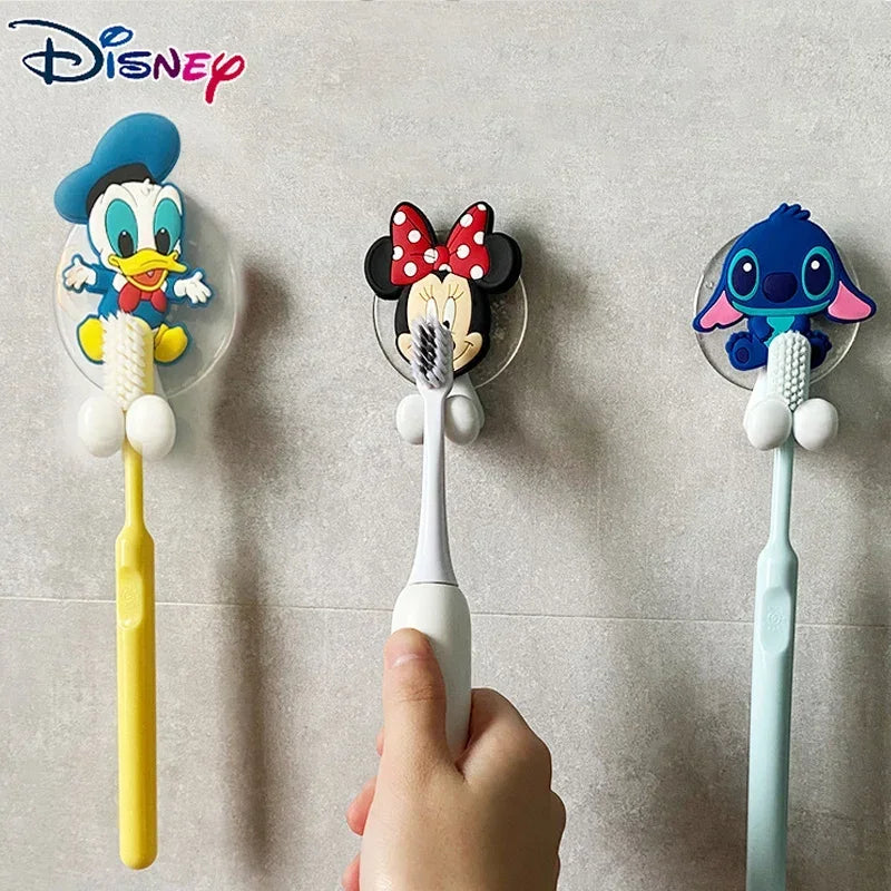 Stitch Kids Toothbrush Holder Cartoon Mickey Mouse Minnie Mouse Anime Wall Mounted Shelf Kitchen Bathroom Toys Gift