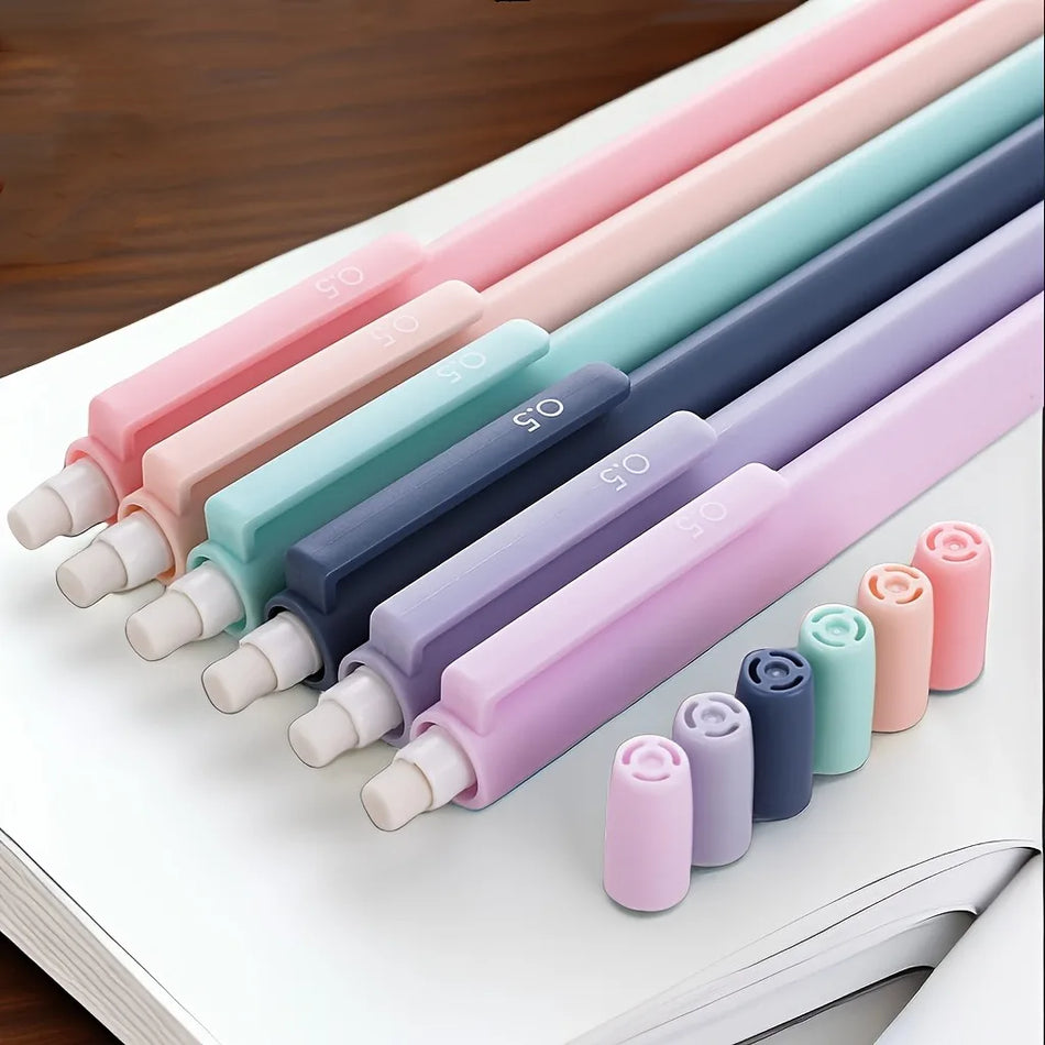 6pcs Macaron Mechanical Pencil Set 0.5/0.7mm School Office Supplies - Cyprus