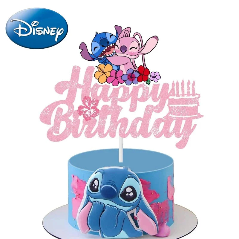 🔵 Украшения Disney Lilo & Stitch Cake - Girl's Glove & Boy's С Днем Рождения - Кипр