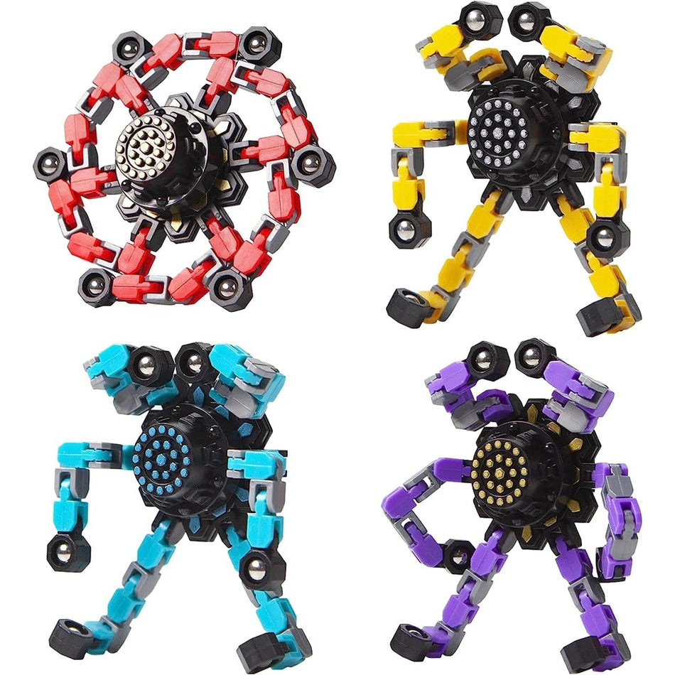 Transformable Fidget Spinners - 4PCS Stress Relief Sensory Toys