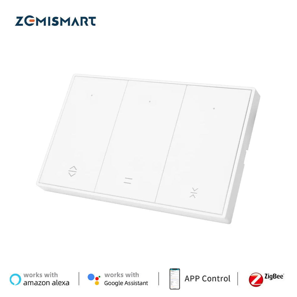 Zemismart Tuya Zigbee US AU Smart Vorhangschalter für Elektromotorisierte Roller -Verschluss -Push -Taste Alexa Google Home Home